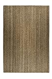 Esprit home I Handweb Kurzflor Teppich/Läufer aus Jute für Wohnzimmer, Flur, Schlafzimmer I Feel Nature ESP-1800-01 | Natur Braun | (130 x 190 cm)