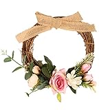Sommer's Laden Türkranz Ganzjährig Türkranz Frühling Modern Türkranz Für Hochzeit Geburtstag Kamin Wanddekoration Outdoor Türkranz Rose Rebe Blumenkranz Künstliche Dekorative Landschaftsb
