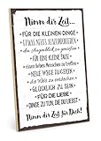 TypeStoff Holzschild mit Spruch – NIMM DIR Zeit – im Vintage-Look mit Zitat als Geschenk und Dekoration zum Thema Liebe und Achtsamkeit (19,5 x 28,2 cm)