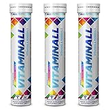 3x ALLNUTRITION Vitaminall Vitamins & Minerals | 20 Brausetabletten je Packung (insg. 60 Stück) | Multivitamin Mineralstoffe Magnesium Vitamin C E D B 6 B12 Eisen Zink (3er Vorteilspack)