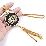 SlimpleStudio Anhänger Neuer Auto-Innenrück mirro Dekoration Anhänger-Schwarz (Color : Black)