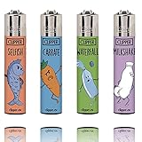 Clipper Funny Humor Original Lighter Flints 4 Set Feuerzeug Schlüsselanhänger Flaschenö