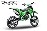 Dirtbike Serval 49cc Crossbike Pocketbike Bike Pocketquad Drossel Kinderbike Kinderfahrzeu (Grün)