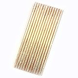 50 PCS Abbaubare Farben-Umweltschutz Gestreift, Papier, Stroh Einweg Kraft Papier Straw Küchenhelfer QiuGe (Color : Gold)