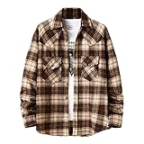 SSBZYES Herrenhemden Herren Langarmhemden Retro American Flanell Karierte Hemden Herrenjacken Hemden Langarmhemden Jack