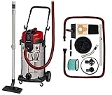 Einhell wet & dry vacuum cleaner TE-VC 2340 SAC (1,200 W, filter cleaning system for fine dust, 40 l stainless steel tank, diverse filters & nozzles, 3 m hose, drill adapter)