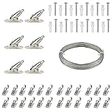 ShengOu Vorhangdrahtseil,Seilspanner Gardinenseil,Seilspanngarnitur Outdoor,Gardine Stahlseil,Seilspanngarnitur, Seilspanner Gardine O