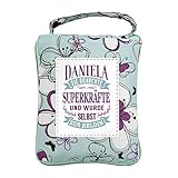 History & Heraldry Design Top Lady Tasche: Daniela/Einkaufstasche, Strandtasche, Sporttasche, Blumenmuster/vielseitig, praktisch, personalisiert mit Name und Sp