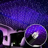 USB Sternenprojektor Nachtlicht, Romantische Galaxie Atmosphäre Lichter Leuchtende Fahrt Auto Dach LED Lichter, Einstellbar Romantische Auto Dach Innenleuchten Dekor (Lila)