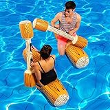 Aufblasbare Pool Spielzeug für Schwimmen 4 Stück Floating Battle Set PVC Float Flöße Sommer Schwimmbad Outdoor Beach Schwimmen Ring Ruhesessel Sportspiele Wasserspielzeug für Kinder und Erw