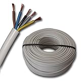 Herdanschlussleitung - Herdanschlusskabel - H05VV-F 5G2,5 mm² - 10 Meter - weiß - 5x2,5 mm²