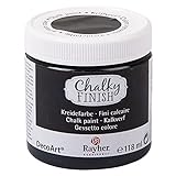 Rayher 38867574 Chalky Finish auf Wasser-Basis, Kreide-Farbe für Shabby-Chic-, Vintage- und Landhaus-Stil-Looks, 118 ml, Eb