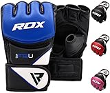RDX Profi MMA Handschuhe Grappling Sparring Training, Maya Hide Leder, Kickboxen Kampfsport Gepolstert Gloves, Muay Thai Boxsack Sandsack Pratzen Boxen Punchinghandschuhe, Herren Damen M