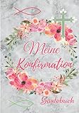 Meine Konfirmation Gästebuch: Elegantes Erinnerungsbuch zum Eintragen persönlicher Glückwünsche für Mädchen ,Tolle Idee zur Erinnerung an die ... Water Color Fisch , Pinke B