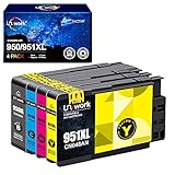 Uniwork Kompatibel Tintenpatrone als Ersatz für HP 950XL 951XL für Officejet Pro 251dw 276dw 8100 8600 8610 8615 8620 8640 (1 Schwarz, 1 Cyan, 1 Magenta, 1 Gelb)