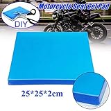 EUTEEWAL Motorrad Sitz Gel Pad Dämpfung Matte Komfortable Weiche Kissen Blau (25x25x2cm)