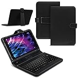 NAUC Schutz-Hülle-Tablet-Tasche-Keyboard-Case Tastatur Medion Lifetab S10351 S10352