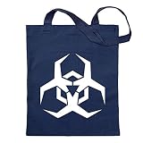 Kiwistar Biohazard Symbol Clipart Tragetasche Baumwolltasche Stoffbeutel Umhängetasche Langer Henk