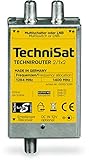 TechniSat TECHNIROUTER MINI 2/1x2 - Einkabellösung / Unicable (für Twin-Empfang, 2 Sat-Positionen über ein Kabel, angeschlossene Sat-Receiver / TV müssen Unicable unterstützen, SD/HDTV, DVB-T2)