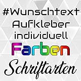 Decus Shop Wunschtext Aufkleber selbst gestalten Hologramm Oil Slick Buchstaben Zahlen Name Schriftzug Autoaufkleber Aufkleber Stick