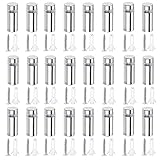 Logther 24Pcs Werbenägel, Edelstahl Werbeschraube, Glas Abstandshalter Befestigungen, für Spiegel Glas Bilderrahmen, Befestigung von Glaspostern (16 x 30 mm)