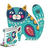 Anyingkai Puzzle Erwachsene 500 Teile,Einzigartige Form Puzzleteile,Puzzle 500 Teile Kinder Tiere,Bunte Tier Puzzles,Geschicklichkeitsspiel für Die Ganze Familie,Puzzle für Erw
