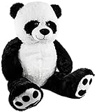 Brubaker XXL Panda 100 cm groß Stofftier Plüschtier Kuscheltier Teddyb