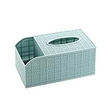 SymArt Tissue-Box 1PC Nordic Desktop-Tissue Box Fernbedienung Aufbewahrungsbox Home Living Toom Couchtisch Divider Plastikbehälter Für Badezimmerwaschtisch-Arbeitsplatten (Color : Blue)