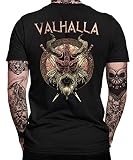 Wikinger Viking Valhalla Odin Thor Nordmann Wolf Nordische Mythologie Skal Norse B Herren Männer T-Shirt | Schwarz | XXL | Beidseitig