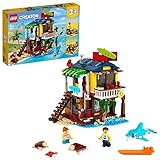 LEGO 31118 Creator 3-in-1 Surfer-Strandhaus, Leuchtturm, Poolhaus und Minifiguren, kreatives Spielzeug ab 8 Jahren, Geschenk fü