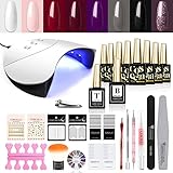 COSCELIA UV Nagellack Gel Nägel Set mit 36W UV/LED Nagellampe Starterset UV Farbgel Set für Nageldesign UV Gel Polish Manikü