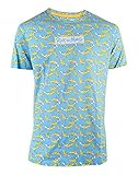 Rick and Morty Banana T-Shirt hellblau XL