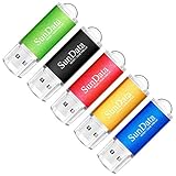 SunData USB Stick 32GB 5 Stück USB 2.0 Speicherstick Flash-Laufwerk Memory Stick (5 Mischfarben: Schwarz, Blau, Grün, Rot, Gold)