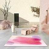 FACWAWF Rechteckiger Polyester-Teppich Wohnzimmer Schlafzimmer Kurzflor Weicher Rutschfester Teppichboden Heimschlafsaal Kinderzimmer Dekorativer Teppich 80x120