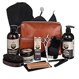 Bartpflegeset für Männer-Beard Growth Kit - Beard Oil Beard Balm in Bart Set-Bart Pflegeprodukte Set - Bart Set für Männer Pflege-Beard Kit mit Bart Balsam Bartöl Bartshampoo 300