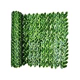 Sunnyushine Künstliche Efeu-Sichtschutzzaun, künstliche grüne Blätter, dekorative Hecken, Zaun, künstliche Efeublätter, Dekoration für den Außenbereich, G