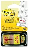 Post-it 680-31 Haftstreifen Index Symbol, Unterschrift, 25.4 x 43.2 mm, 50 Streifen, gelb