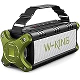 W-KING 50W(70W Gipfel) Bluetooth Lautsprecher IPX6 Wasserdicht, 24 Stunden Laufzeit, 8000mAh Power Bank, 30 Meter Reichweite, Tragbare Bluetooth Speaker Box Lautsprecher Musikbox mit NFC TF