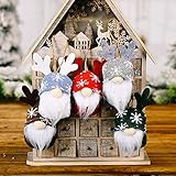 5Pcs Weihnachtsmann Anhänger Weihnachtsbaum Deko Figuren Anhänger Wichtel Weihnachtsdeko Nikolausanhänger Skandinavischen Gnom Tomte Weihnachtsschmuck Weihnachtswichtel Geschenk Christbaumschmuck