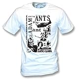 TshirtGrill Adam and The Ants Punk Poster T-Shirt – Mädchen Slimfit, Größe M, Weiß
