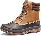 Mishansha Winterschuhe Herren Winterstiefel Gefüttert Stiefel Männer Schneestiefel Wasserdicht Thermostiefel Rutschfest Schneeschuhe Braun Gr.44