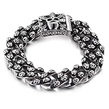 Retro Schädel Herren Titan Stahl Armband Personalisierte Rock Punk Ghost Armband Trendy Männlich Accessoires Schmuck Geschenk