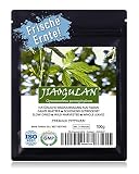 JIAOGULAN (Unsterblichkeitskraut) - Natürliche Wildsammlung | Ganze Blätter | TOP-Qualität vom Original | GMP + ISO-9001-zertifiziert | 100% rein + frisch + laborgeprüft + schonend getrocknet | 100g