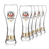 Original ERDINGER Weizenbierglas 0,5 l Set | 6 Weizenbiergläser 0,5 l | Ideale Weissbiergläser | ERDINGER Gläser als tolles Bier Geschenk