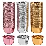 150 Stück Muffins Cupcake Wrappers, Muffins Papierförmchen, Muffins Papierbackförmchen, mehrfarbige Kuchen Pappbecher, Muffin Cupcake Förmchen für Muffins, Cupcak