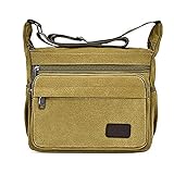 Herren Canvas Schulter Messenger Bag Herren lässige Retro-Business-Tasche Outdoor-Reise-Unisex-Tasche Damentasche mit großem Fassungsvermög