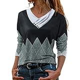 UJSQNDG blusentops Damen ärmellos tesettür Langarmshirt v Ausschnitt Damen Italo Mode Damen Huddy Damen Sommer Tshirt Damen Moderne Strickkleider bluzen Damen Zara Damen Pullover lang eleg