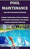 Pool Maintenance Made Simple For Absolute Beginners: A Simple Guide On How To How To Maintain And Clean Your Pool And How To Go About It to attain a crystal clear pool water (English Edition)