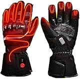 dh-14 Winter Beheizte Fahrradhandschuhe, 3 Heizstufen Touchscreen Wiederaufladbare Batteriebetriebene Handwärmerhandschuhe für Sport im Freien Klettern W