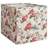 IKEA Dröna Aufbewahrungsbox für Kallax Regale Box Fach Kiste 33x38x33 cm (Geblümt Rosen Bunt)